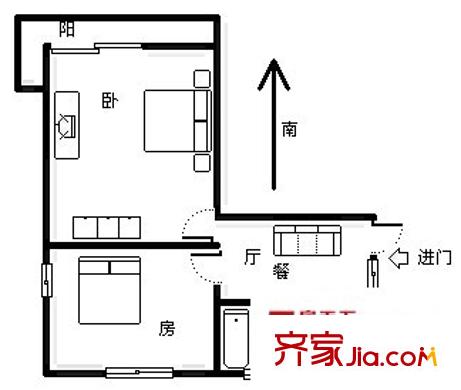 棲山苑 2室 戶型圖