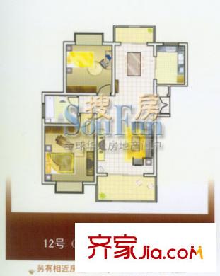東方城市華庭戶型圖2室2廳1衛(wèi)1廚