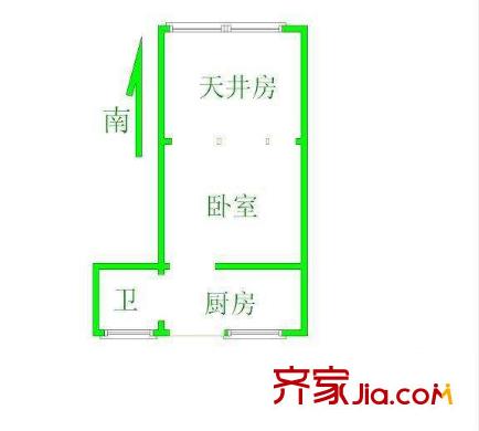 上鋼三村1室0廳1衛(wèi)1廚