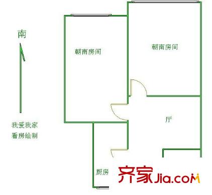沁秋小区 2室 户型图
