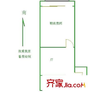 沁秋小区 1室 户型图