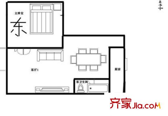 平江盛世家园户型图上海 平江小区 户型图 1室1厅1卫1厨