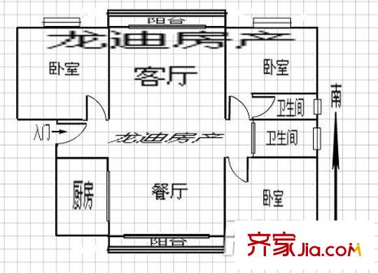 界龍新世紀(jì)公寓 0室 戶型圖