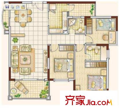 上浦小區(qū)3室2廳3衛(wèi)1廚