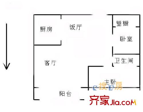 上浦小區(qū)2室1廳1衛(wèi)1廚