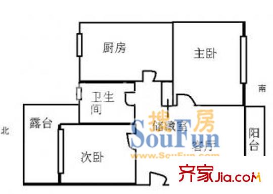 浦發(fā)綠城2080弄小區(qū)戶型圖上海 浦發(fā)綠城2080弄 戶型圖 2室1廳1衛(wèi)1廚