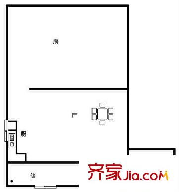 上南八村戶型圖戶型圖 1室1廳1衛(wèi)1廚