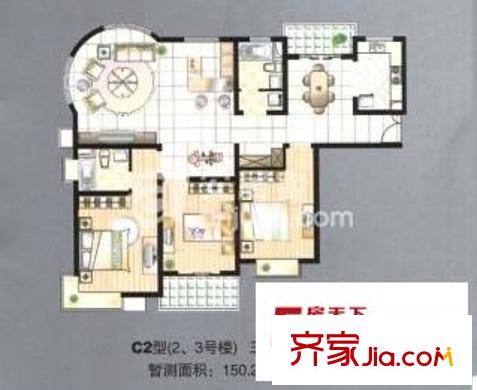 浦江茗園 4室 戶型圖