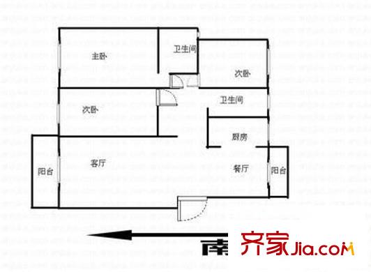 振和公寓 3室 户型图