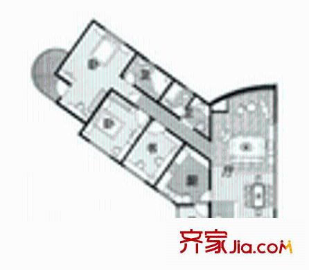同科公寓同濟吉品戶型圖4室2廳2衛(wèi)1廚