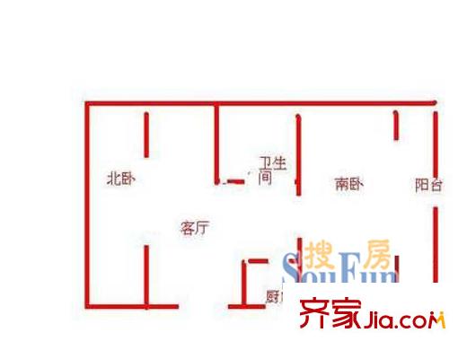 同科公寓同濟(jì)吉品戶型圖222 2室2廳2衛(wèi)1廚