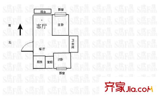 新柳公寓 0室 户型图