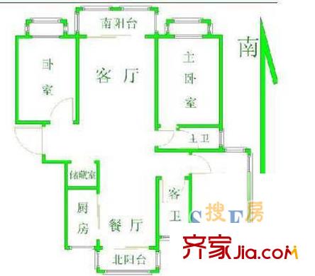 大華錦繡華城第18街區(qū)戶(hù)型圖大華錦繡華城成山路2008弄3221 3室2廳2衛(wèi)1廚