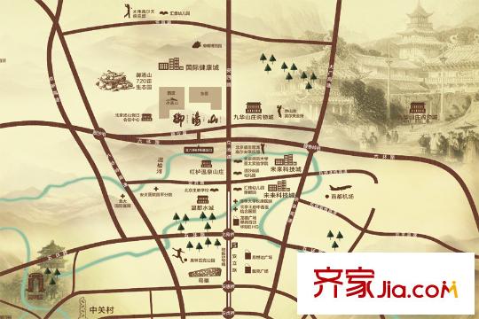 御汤山・熙园交通区位图
