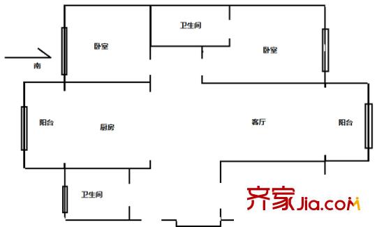 陽(yáng)安里 3室 戶(hù)型圖