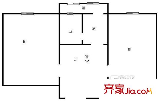 陽安里戶型圖戶型圖 2室1廳1衛(wèi)1廚