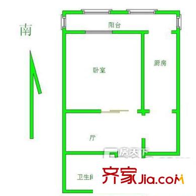 曉園新平方米戶型圖戶型圖 1室