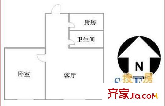 曉園新平方米戶型圖戶型圖 1室