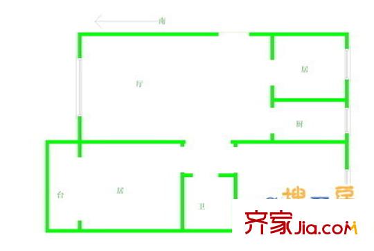 泰豐二期戶型圖戶型圖 2室1廳1衛(wèi)1廚