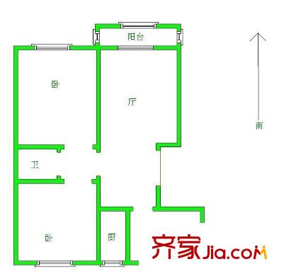 泰豐二期戶型圖戶型圖 3室1廳1衛(wèi)1廚