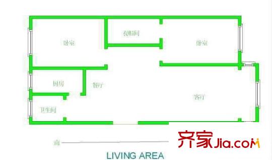 泰豐二期戶型圖戶型圖 2室2廳1衛(wèi)1廚
