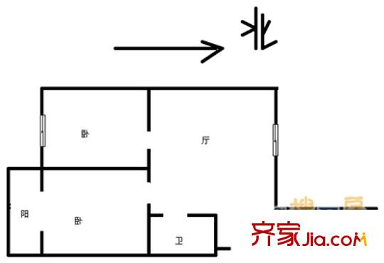 風(fēng)光里戶型圖戶型圖 2室1廳1衛(wèi)1廚