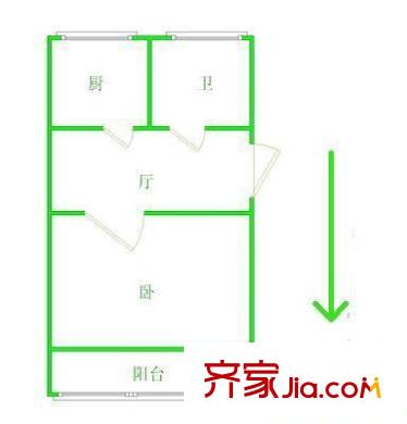 風(fēng)光里戶型圖戶型圖 1室1廳1衛(wèi)1廚