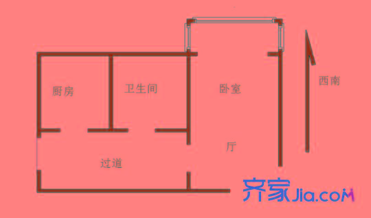 風(fēng)光里 1室 戶型圖