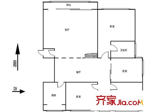 米蘭紫芥園戶型圖戶型圖 4室2廳2衛(wèi)1廚