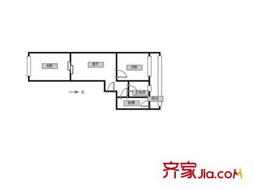 原平里 2室 戶型圖