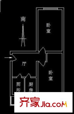原平里戶型圖戶型圖 2室1廳1衛(wèi)1廚