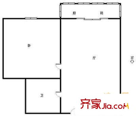 寧城樓戶型圖戶型圖 1室1廳1衛(wèi)1廚