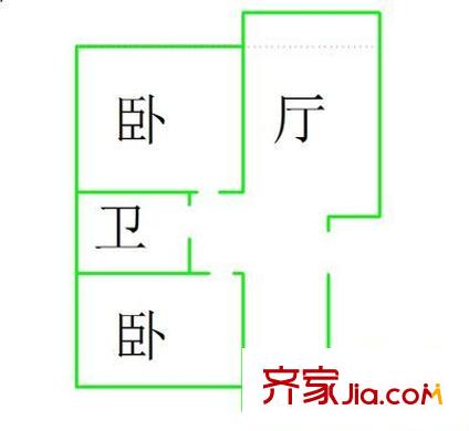 寧城樓戶型圖戶型圖 2室1廳1衛(wèi)1廚