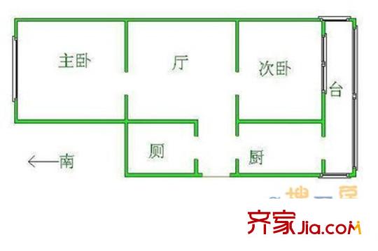 寧城樓戶型圖戶型圖 2室1廳1衛(wèi)1廚