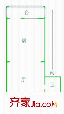 鑫泰家園戶(hù)型圖戶(hù)型圖 1室1廳1衛(wèi)1廚