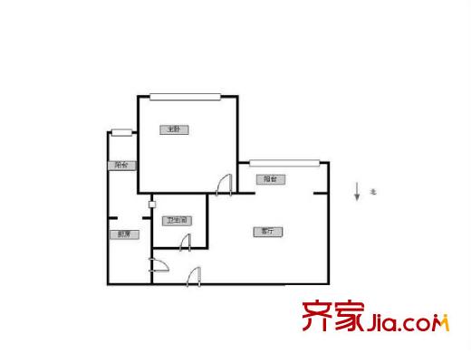 華城領(lǐng)秀睦華里 1室 戶型圖