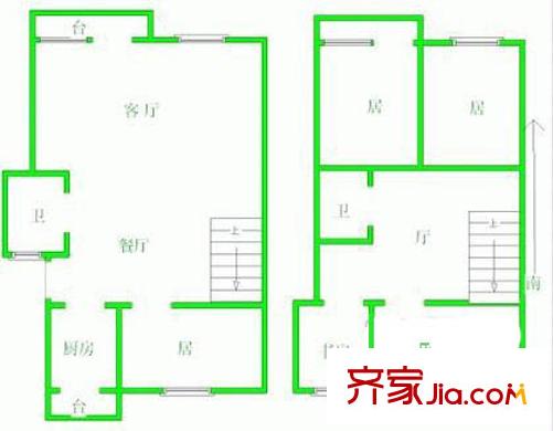 互助西里戶型圖戶型圖 4室3廳2衛(wèi)1廚