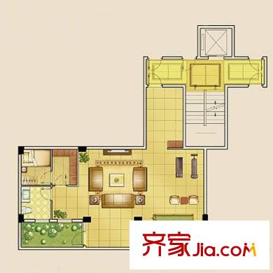 金地東城御院原創(chuàng)別墅E戶型負一層 2室1廳1衛(wèi)