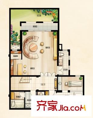 格蘭春晨三期10A戶型陽光花園層 6室4廳6衛(wèi)2廚