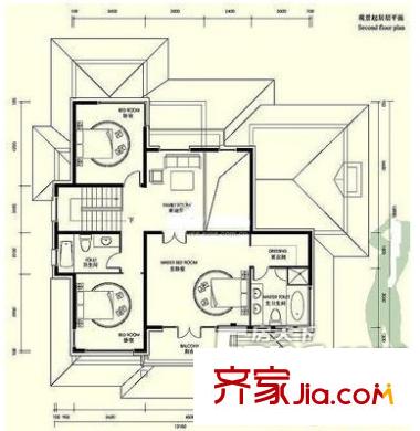 圓峰名居 3室2廳1衛(wèi)1廚 戶型圖