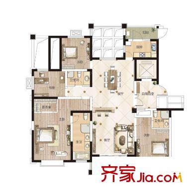 昆玉府E戶型4室2廳3衛(wèi)1廚4