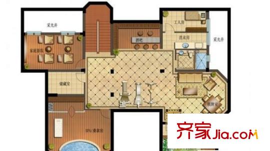 錦誠名仕 2室2廳1衛(wèi)1廚 戶型圖