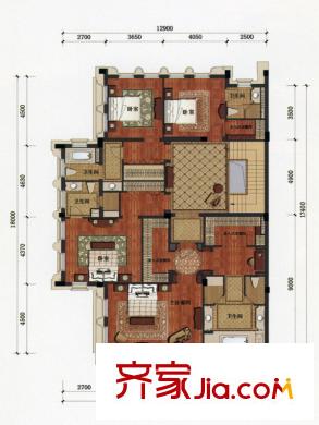 綠城慈溪玫瑰園 4室1廳4衛(wèi)1廚 戶型圖