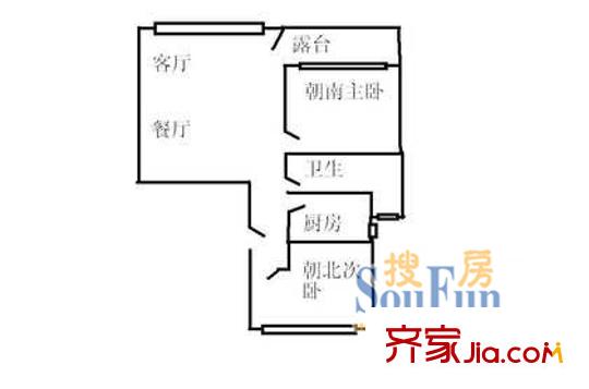 上海 申安公寓 户型图