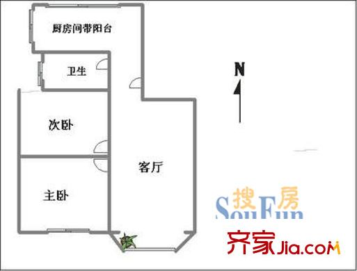 上海 申安公寓 户型图