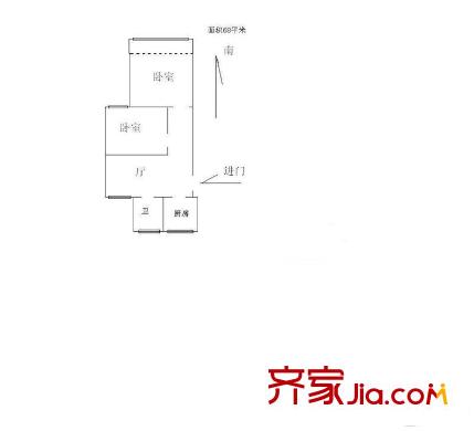 城林雅苑 2室 戶型圖