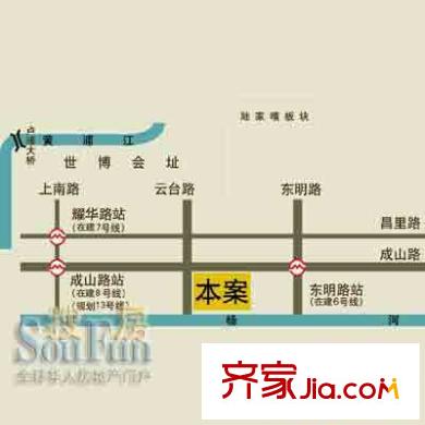 萬科金色城品交通圖