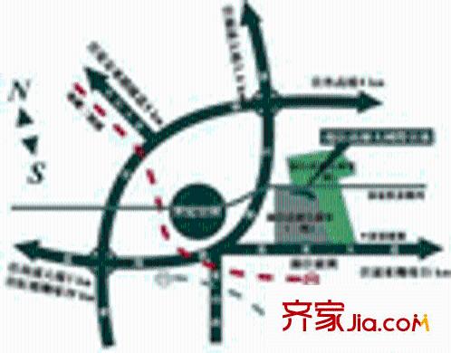 湯臣高爾夫公寓交通圖