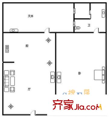 芳華路411弄小區(qū)戶型圖上海 芳華路411弄 戶型圖 1室1廳1衛(wèi)1廚