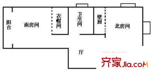 新汾小区 2室 户型图